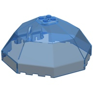 Lego čelní sklo 10x10x4 , průhledná tmavě modrá (259843)